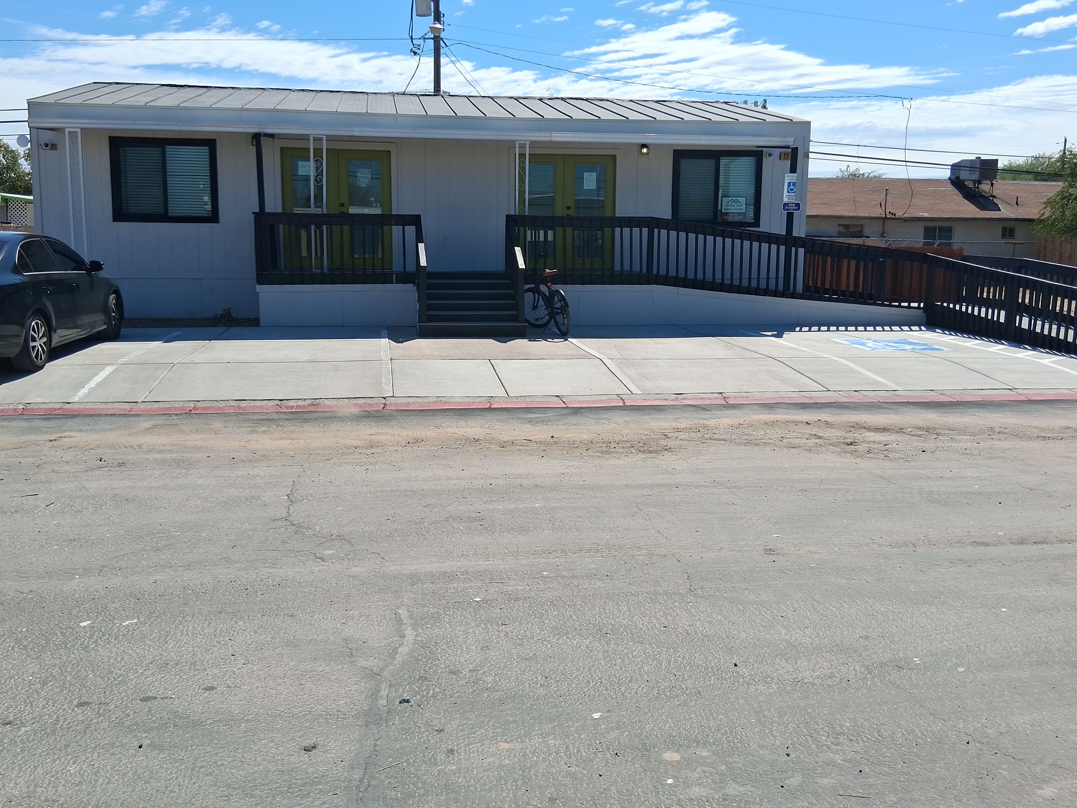 Clean storefront after washing